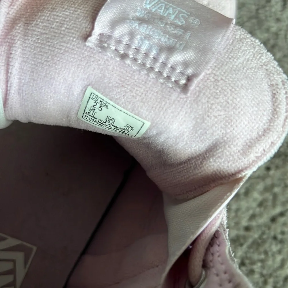 VANS Kids Pink High Top Suede Sneakers Sk-8 Hi - Picture 8 of 10